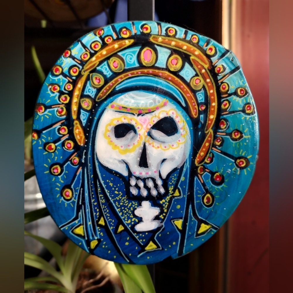 "La Muerta" Magnet on Aspen.